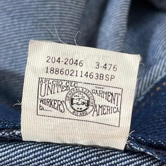 LEE VINTAGE COMFORT STRETCH BLUE JEANS 46x32 MADE IN USA NEW - Picture 8 of 11